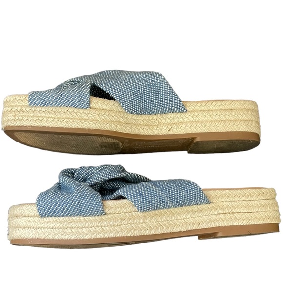 Lucky Brand Fabric Twist Square Toe Platform Espadrille Sandals - Picture 7 of 9